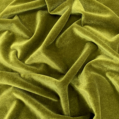 Princess LIGHT OLIVE GREEN Polyester Spandex Stretch Velvet Fabric for Bows, Head Wraps, Top Knots, Scrunchies, Clothes, Costumes, Crafts