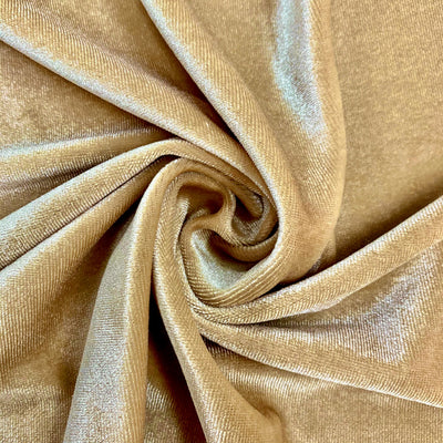 Princess CHAMPAGNE BEIGE Polyester Spandex Stretch Velvet Fabric Bows, Top Knots, Scrunchies, Clothes, Costumes, Crafts - 10001