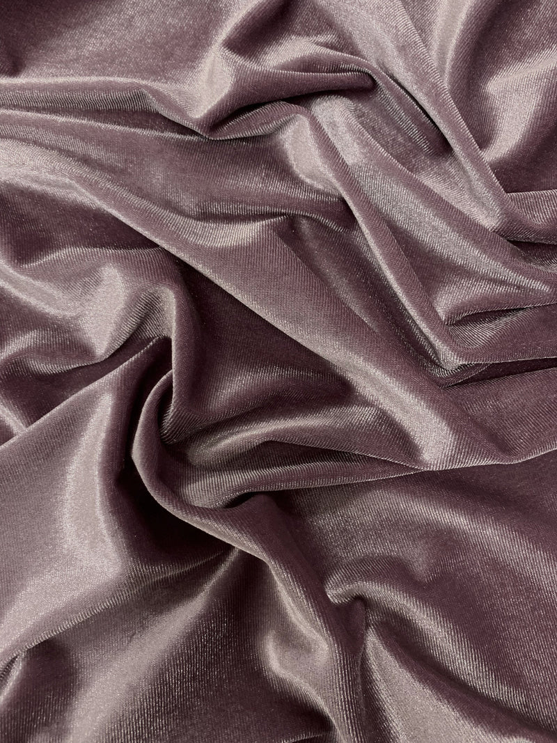 Princess DARK MAUVE Polyester Spandex Stretch Velvet Fabric for Bows, Top Knots, Head Wraps, Scrunchies, Clothes, Costumes, Crafts - 10001