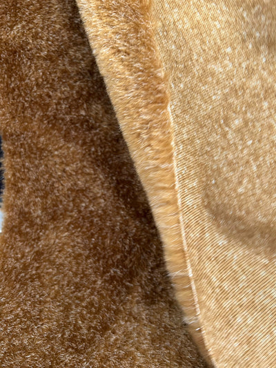 Zahra RUST with Flecks of WHITE 0.5 Inch Short Pile Soft Faux Fur Fabric for Fursuit, Cosplay Costume, Photo Prop, Trim, Toss Pillow, Crafts
