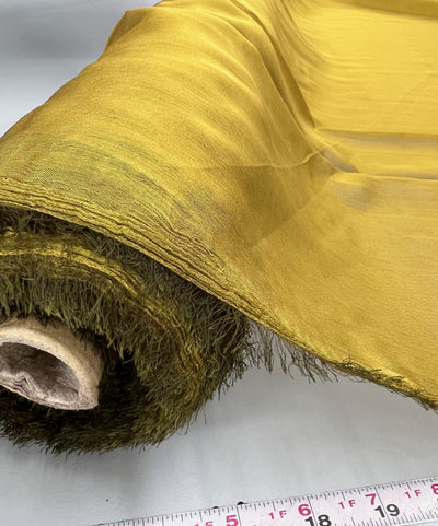 Jolene GOLD OLIVE Polyester Two-Tone Chiffon Fabric by the Yard - 10135