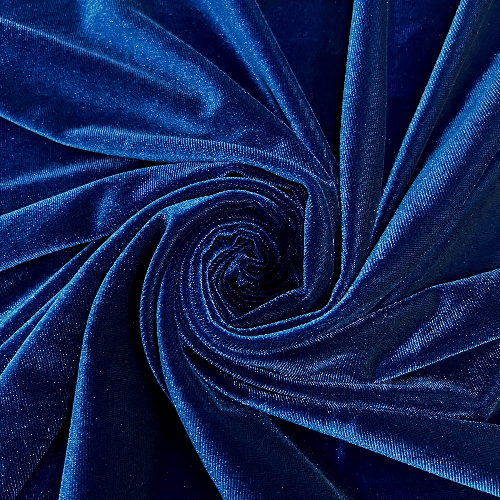 Princess ROYAL BLUE-B Polyester Spandex Stretch Velvet Fabric for Bows, Top Knots, Scrunchies, Clothes, Costumes, Crafts - 10001