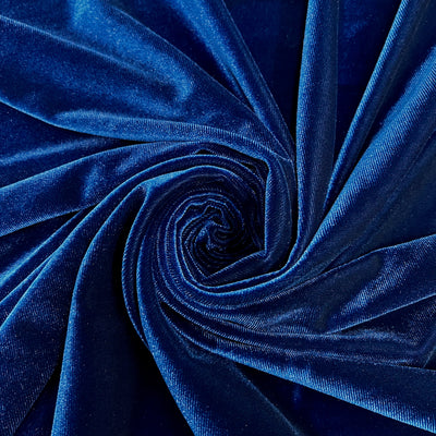 Princess ROYAL BLUE-B Polyester Spandex Stretch Velvet Fabric for Bows, Top Knots, Scrunchies, Clothes, Costumes, Crafts - 10001