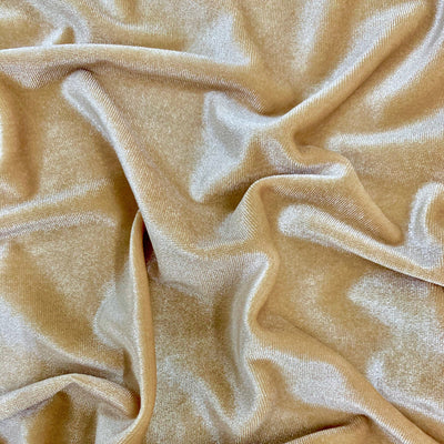 Princess CHAMPAGNE BEIGE Polyester Spandex Stretch Velvet Fabric Bows, Top Knots, Scrunchies, Clothes, Costumes, Crafts - 10001