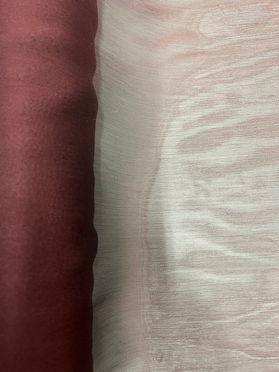 Jolene BURGUNDY BLACK Polyester Two-Tone Chiffon Fabric by the Yard - 10135
