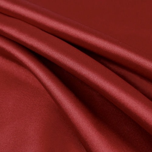 Payton WINE Faux Silk Minimal Stretch Charmeuse Satin Fabric by the Yard - 10017