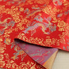 Kai RED Dragon Brocade Chinese Satin Fabric for Cheongsam/Qipao, Apparel, Costumes, Bags, Crafts - 10211
