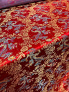 Kai RED Dragon Brocade Chinese Satin Fabric for Cheongsam/Qipao, Apparel, Costumes, Bags, Crafts - 10211