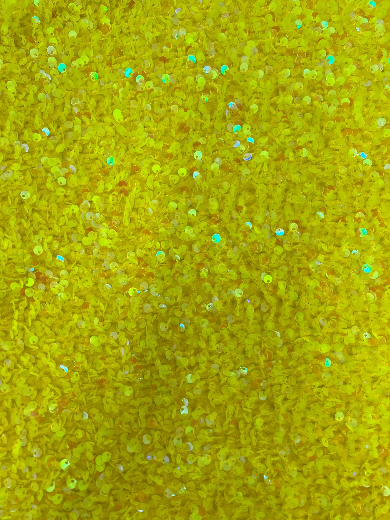 Stephanie YELLOW Sequins on YELLOW Stretch Velvet Fabric by the Yard for Gowns, Dresses, Tops, Skirts, Costumes, Crafts - 10185