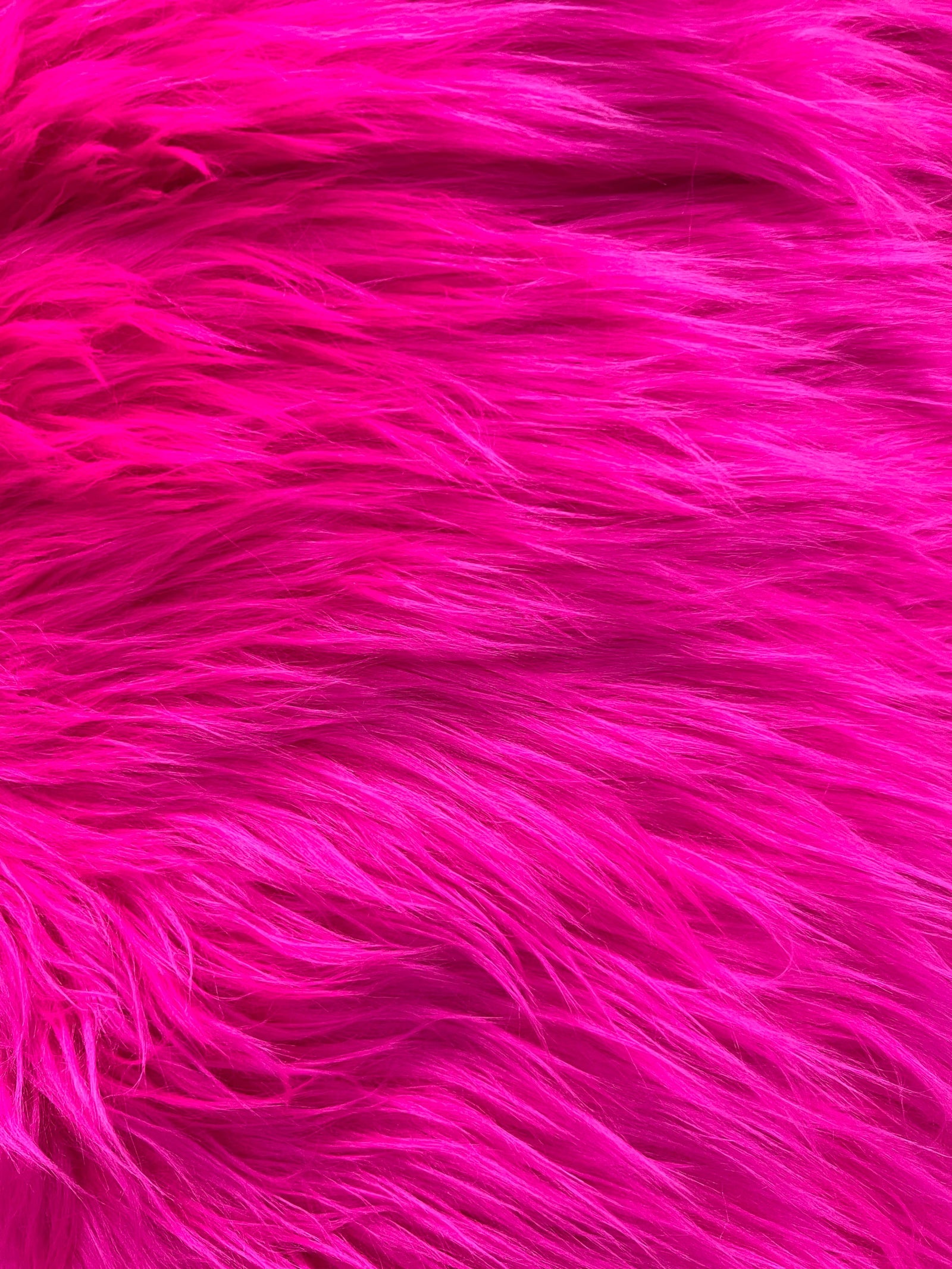 Eden HOT PINK Shaggy Long Pile Soft Faux Fur Fabric for Fursuit, Cosplay Costume, Photo Prop, Trim, Throw Pillow, Crafts