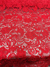Maggie RED Guipure Venice Heavy Lace Fabric by the Yard - 10019