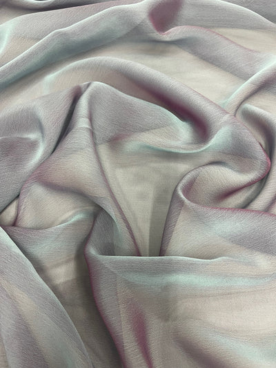Jolene SLATE BLUE MAUVE Polyester Two-Tone Chiffon Fabric by the Yard - 10135