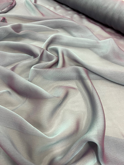 Jolene SLATE BLUE MAUVE Polyester Two-Tone Chiffon Fabric by the Yard - 10135