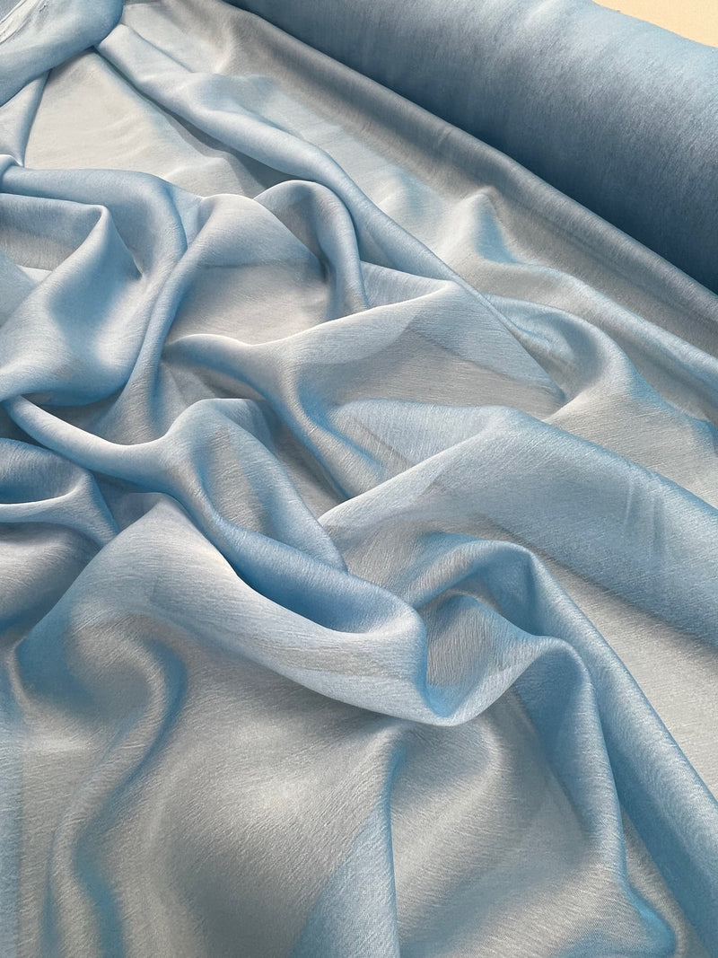 Jolene BABY BLUE Polyester Two-Tone Chiffon Fabric by the Yard - 10135