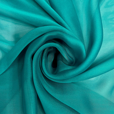 Jolene TEAL GREEN Polyester Two-Tone Chiffon Fabric by the Yard - 10135
