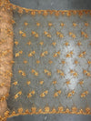 Andrea ANTIQUE GOLD 3D Floral Matte Corded Embroidery on Mesh Lace Fabric by the Yard - 10016