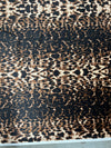 Dana BLACK BROWN BEIGE Animal Pattern Polyester Stretch Velvet Fabric by the Yard for Tops, Clothes, Dance Wear, Costumes, Crafts - 10160