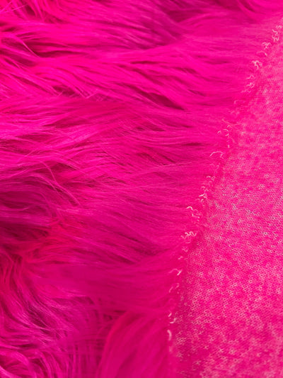 Eden HOT PINK Shaggy Long Pile Soft Faux Fur Fabric for Fursuit, Cosplay Costume, Photo Prop, Trim, Throw Pillow, Crafts