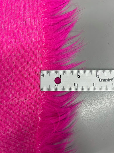 Eden HOT PINK Shaggy Long Pile Soft Faux Fur Fabric for Fursuit, Cosplay Costume, Photo Prop, Trim, Throw Pillow, Crafts