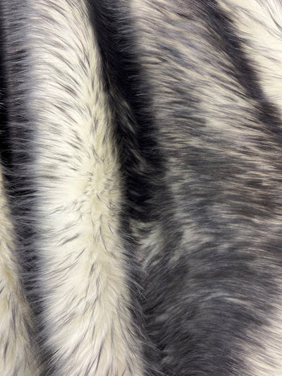 Bristol GREY Tip Candy Shag Long Pile Soft Faux Fur Fabric for Fursuit, Cosplay Costume, Photo Prop, Trim, Throw Pillow, Crafts