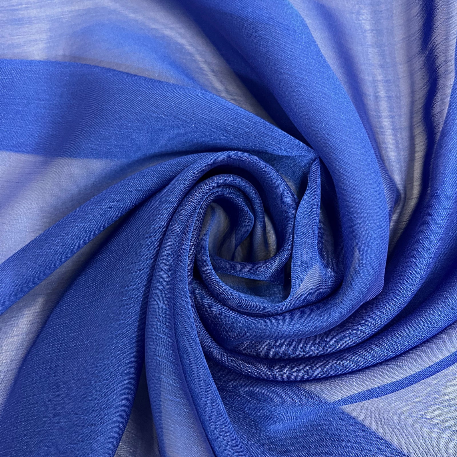 Jolene ROYAL BLUE Polyester Two-Tone Chiffon Fabric by the Yard - 10135