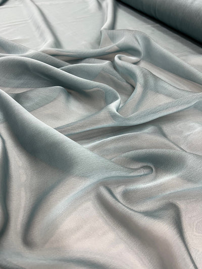 Jolene HUNTER GREEN AQUA Polyester Two-Tone Chiffon Fabric by the Yard - 10135
