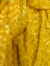 Ruth YELLOW Cuddle Minky Rosette Soft Faux Fur Fabric by the Yard - 10083