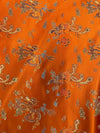 Hope ORANGE Dragon Brocade Chinese Satin Fabric by the Yard - 10040