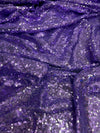 Leila LAVENDER Sequins on Mesh Fabric by the Yard - 10050