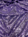 Leila LAVENDER Sequins on Mesh Fabric by the Yard - 10050
