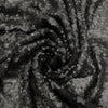 Leila MATTE BLACK Sequins on Mesh Fabric by the Yard - 10050