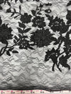Nina BLACK Polyester 3D Floral Embroidery on Mesh Lace Fabric by the Yard - 10032