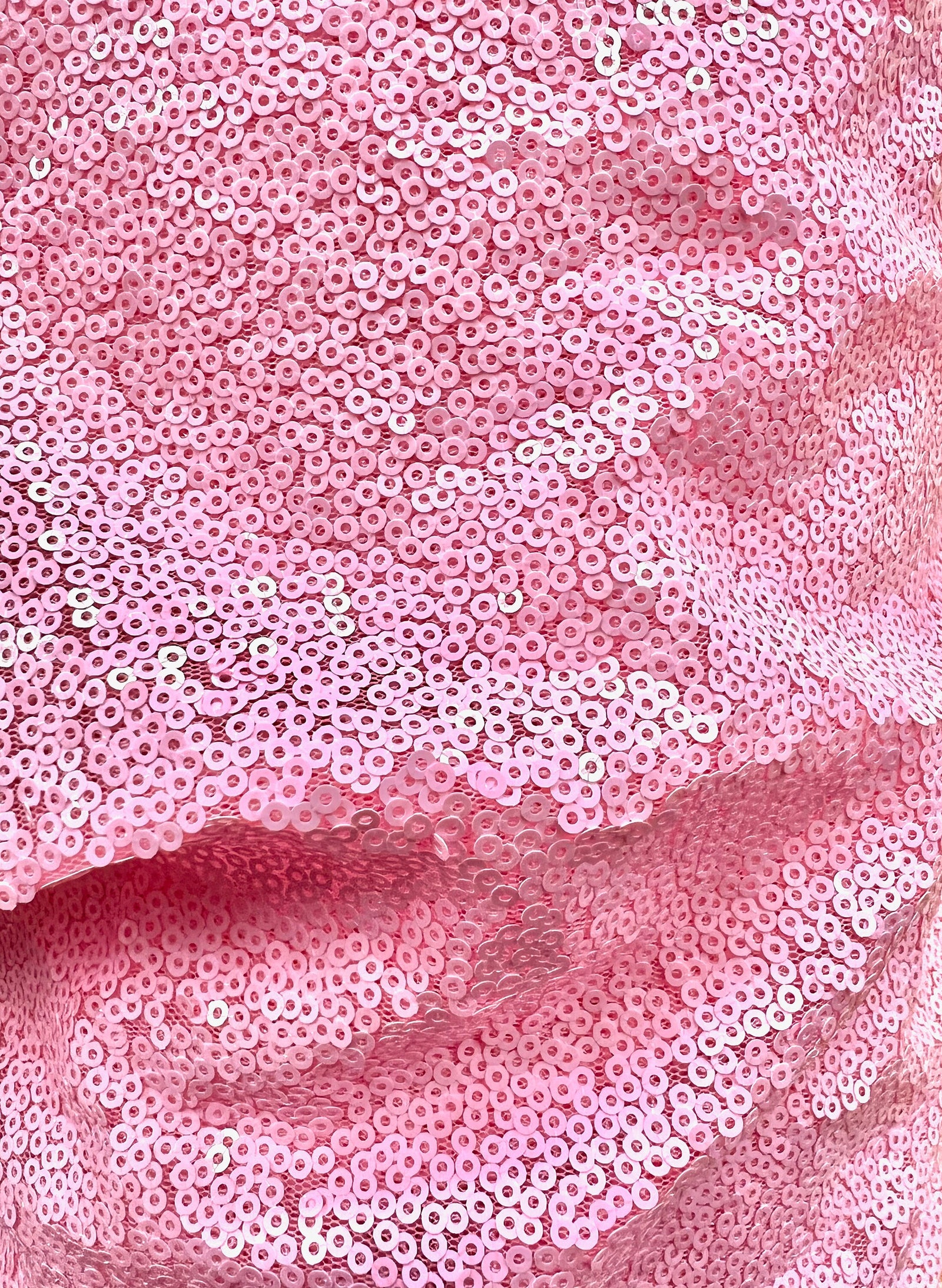 Leila PINK Sequins on Mesh Fabric by the Yard - 10050