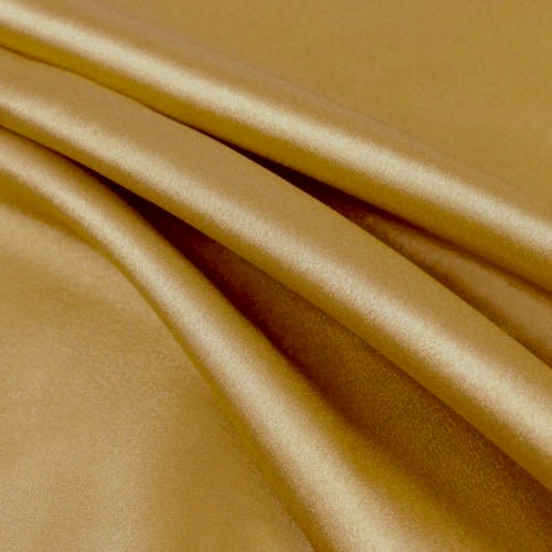 Payton DARK GOLD Faux Silk Minimal Stretch Charmeuse Satin Fabric by the Yard - 10017