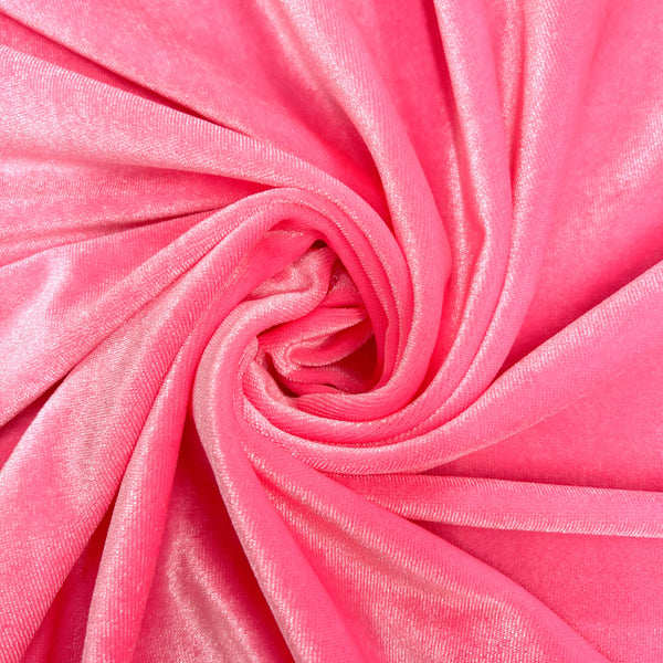 Princess CANDY PINK Polyester Spandex Stretch Velvet Fabric for Bows ...