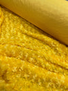 Ruth YELLOW Cuddle Minky Rosette Soft Faux Fur Fabric by the Yard - 10083