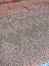 Joanna PEACH Maze Sequins Embroidered Dots on Mesh Lace Fabric by the Yard - 10074
