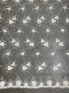 Andrea IVORY 3D Floral Matte Corded Embroidery on Mesh Lace Fabric by the Yard - 10016
