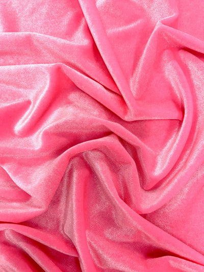 Princess CANDY PINK Polyester Spandex Stretch Velvet Fabric for Bows, Top Knots, Head Wraps, Clothes, Costumes, Crafts - NewFabricsDaily