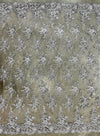 Tess GREY Polyester Floral Embroidery with Sequins on Mesh Lace Fabric by the Yard - 10216