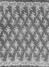 Tess WHITE Polyester Floral Embroidery with Sequins on Mesh Lace Fabric by the Yard - 10216