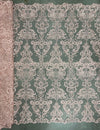 Vivian BLUSH PINK Polyester Embroidery with Sequins on Mesh Lace Fabric by the Yard for Gown, Wedding, Bridesmaid, Prom - 10003