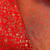 Vivienne RED GOLD Floral Brocade Chinese Satin Fabric by the Yard - 10041