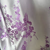 Kori LAVENDER Plum Blossom Floral Brocade Chinese Satin Fabric for Cheongsam/Qipao, Apparel, Costumes, Upholstery, Bags, Crafts - 10210