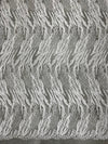 Katelyn WHITE Vines and Swirls Corded Embroidery on Mesh Fabric by the Yard - 10045