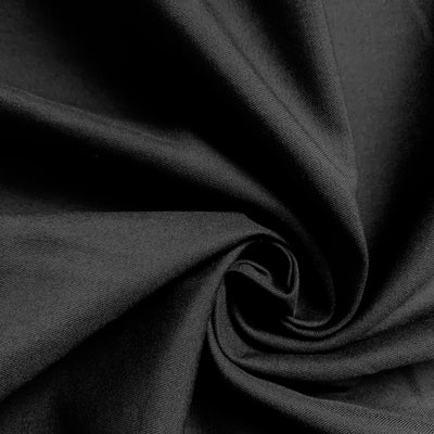 Cecelia 60" Wide BLACK 100% Cotton Medium Weight Fabric for Non-Medical Face Masks, Clothes, Costumes, Crafts - 10159