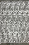 Katelyn WHITE Vines and Swirls Corded Embroidery on Mesh Fabric by the Yard - 10045