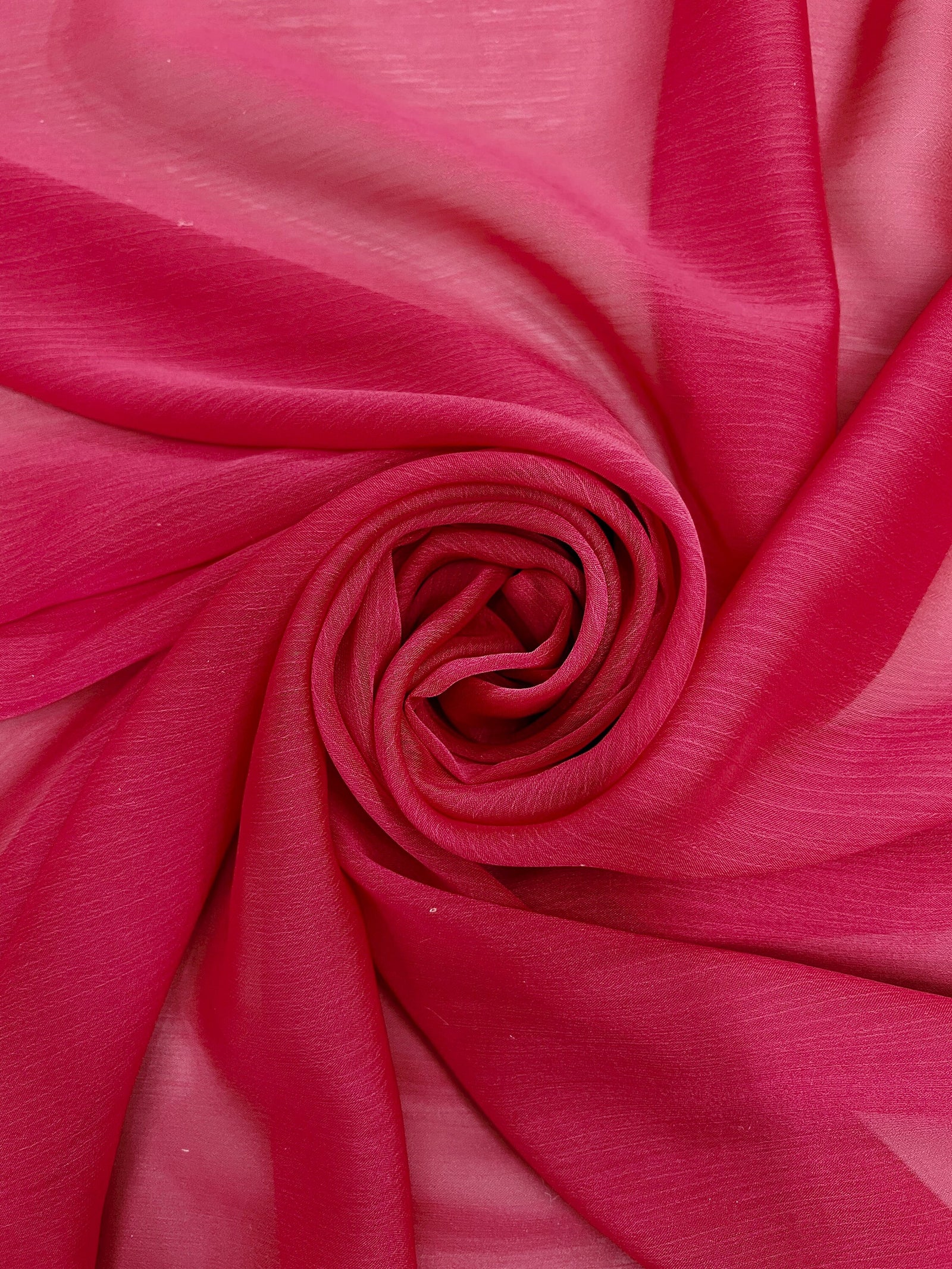Jolene DIVA PINK Polyester Two-Tone Chiffon Fabric by the Yard - 10135
