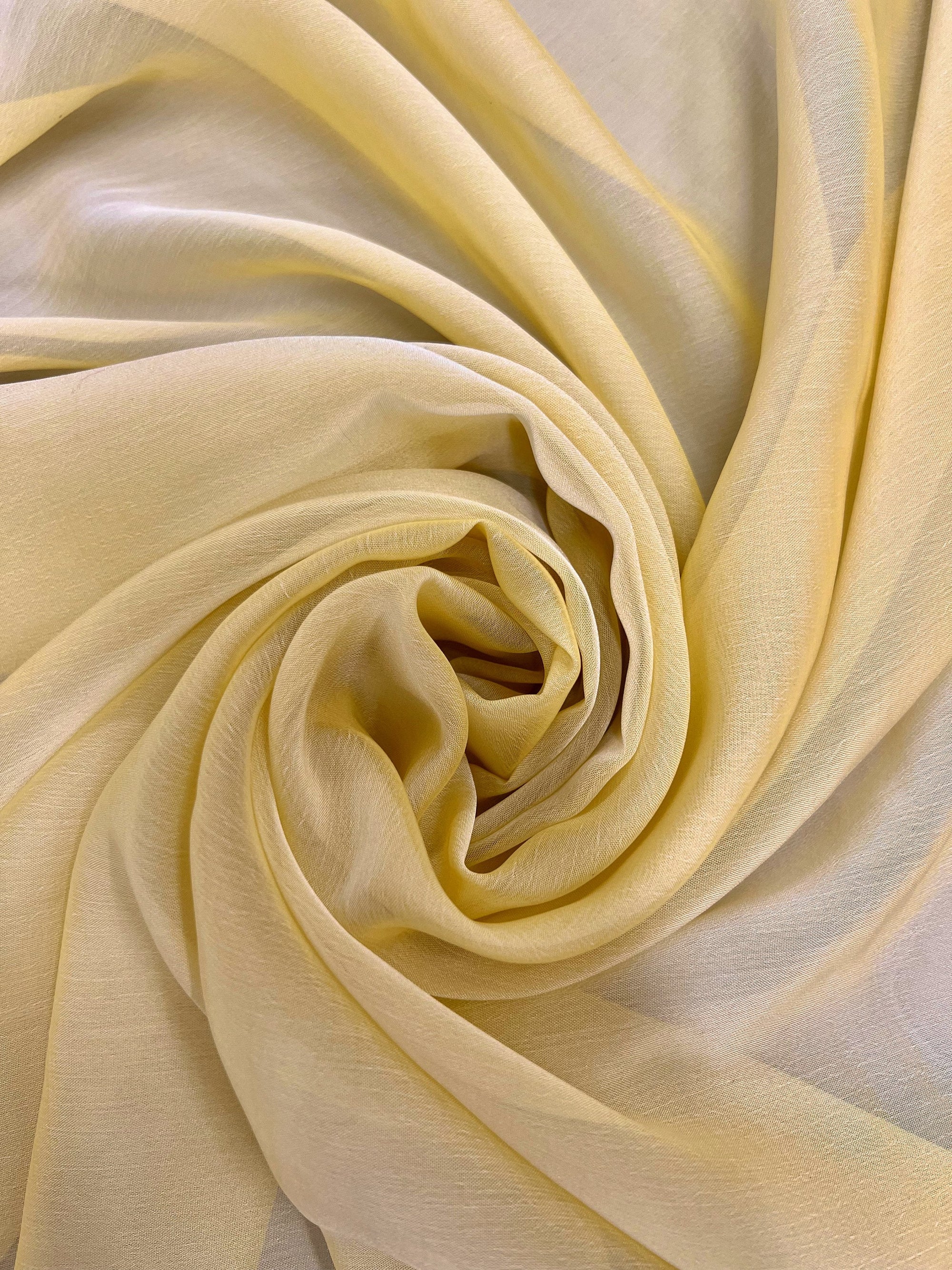 Jolene MELLOW YELLOW Polyester Two-Tone Chiffon Fabric by the Yard - 10135