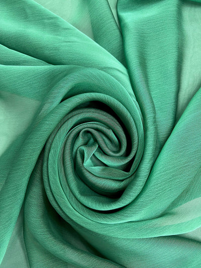 Jolene GREEN HUNTER GREEN Polyester Two-Tone Chiffon Fabric by the Yard - 10135